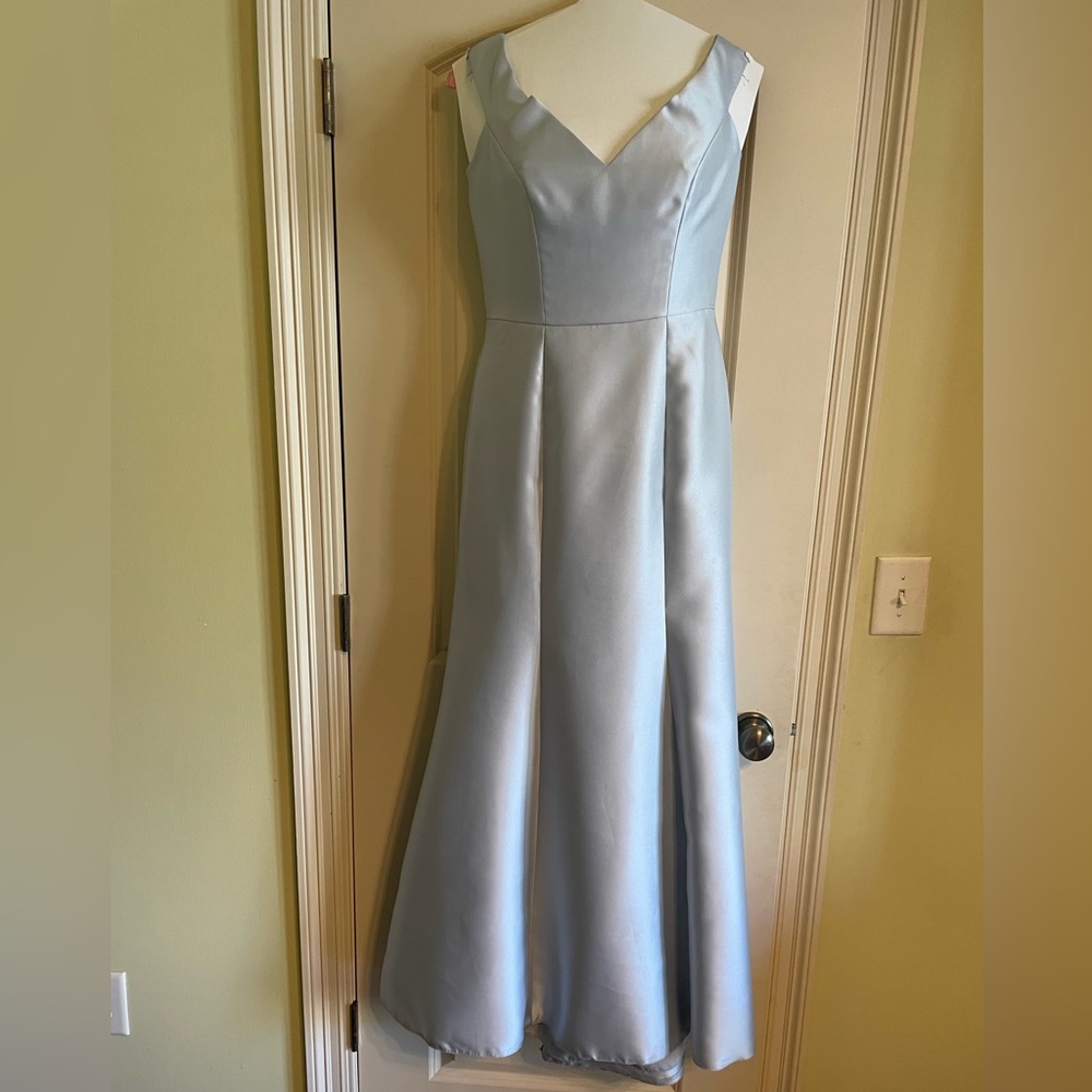Worn once as bridesmaid dress; dry cleaned and ready to go